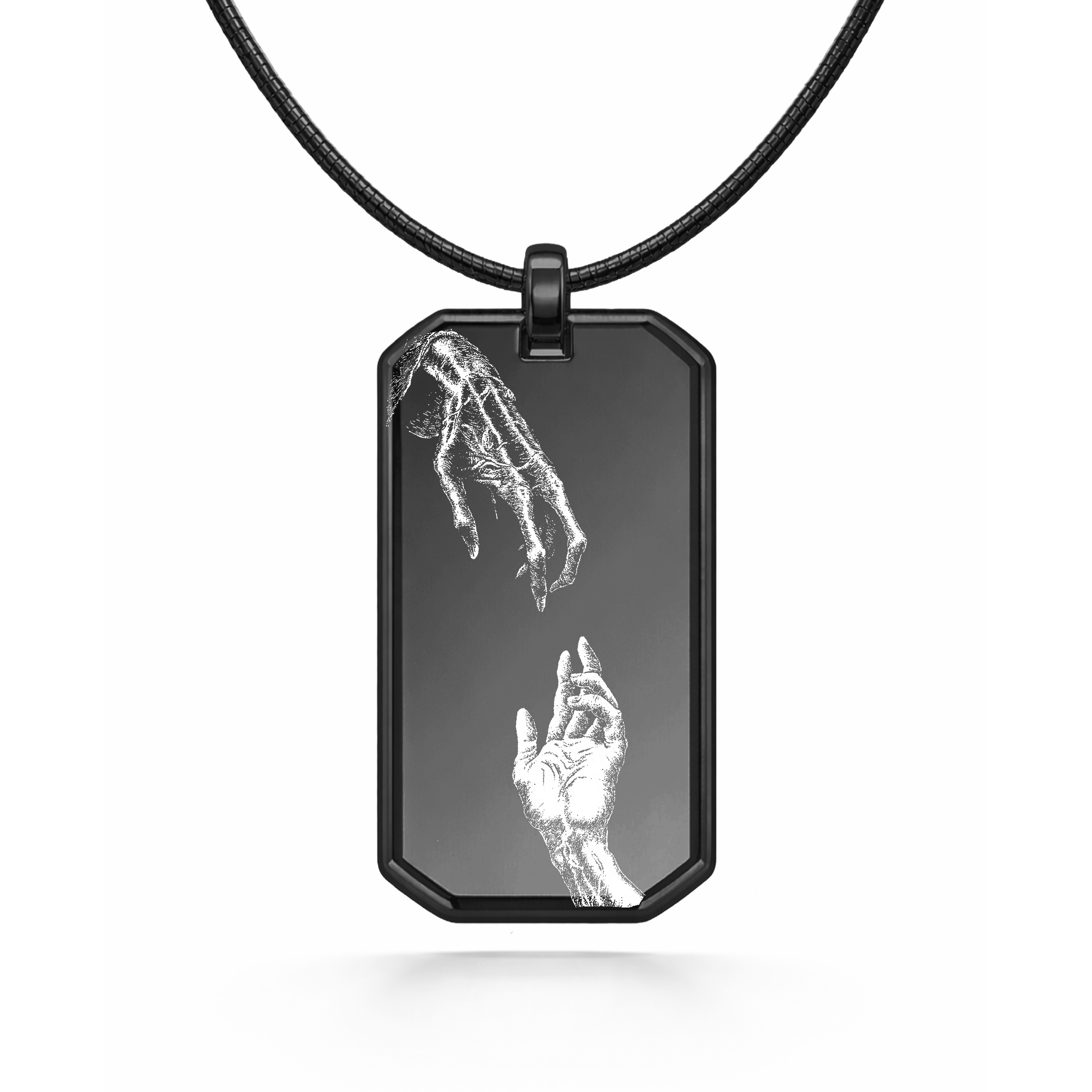 Collier noir avec pendentif Death