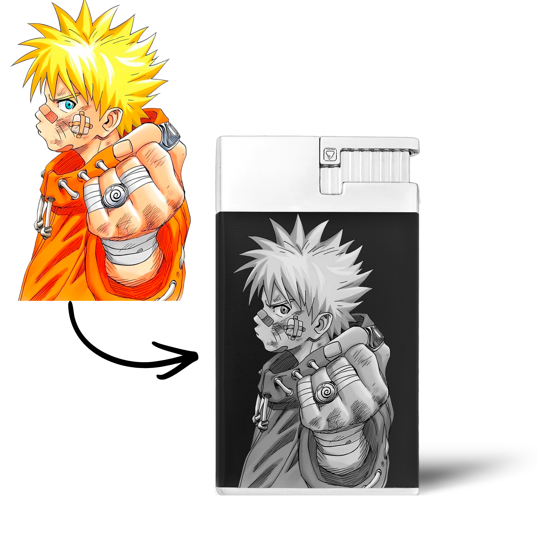 Briquet personnalisé avec photo
