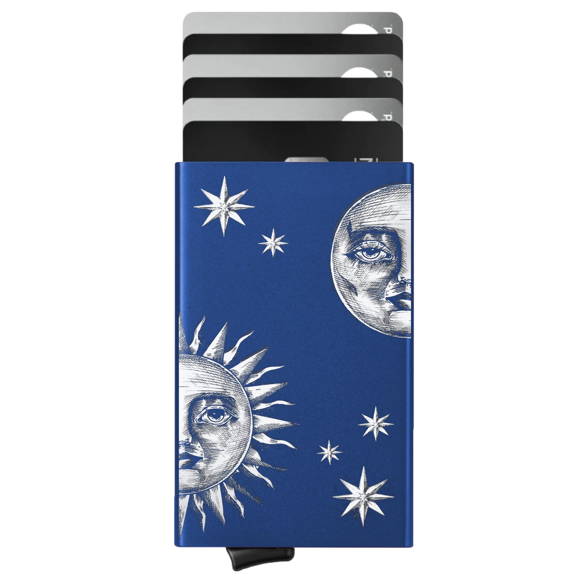 Porte-cartes personnalisé Soleil et Lune