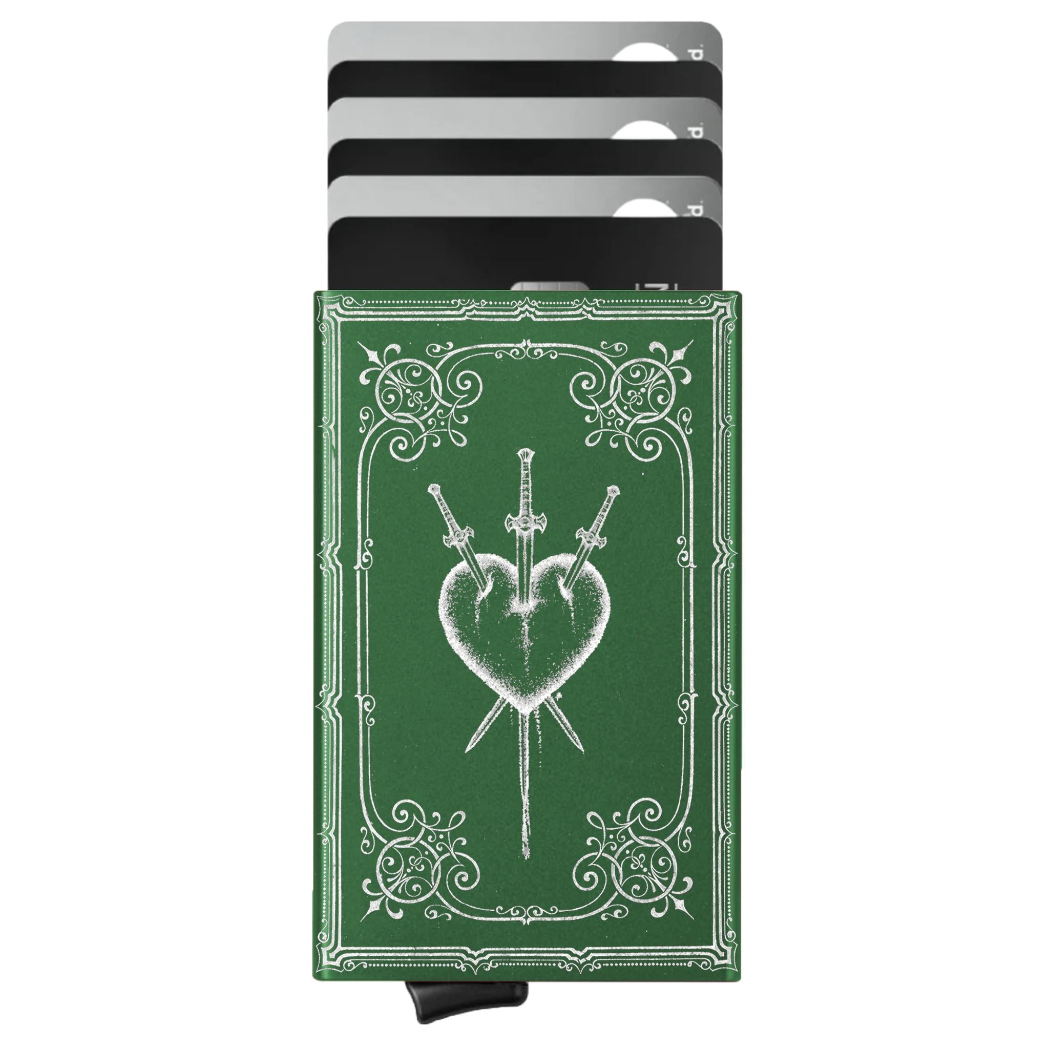 Porte-cartes personnalisé Trois d'épées