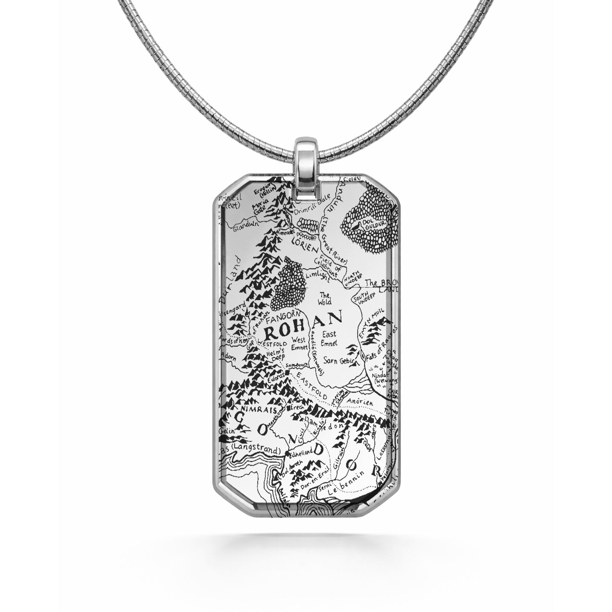 Collier avec pendentif La Terre du Milieu