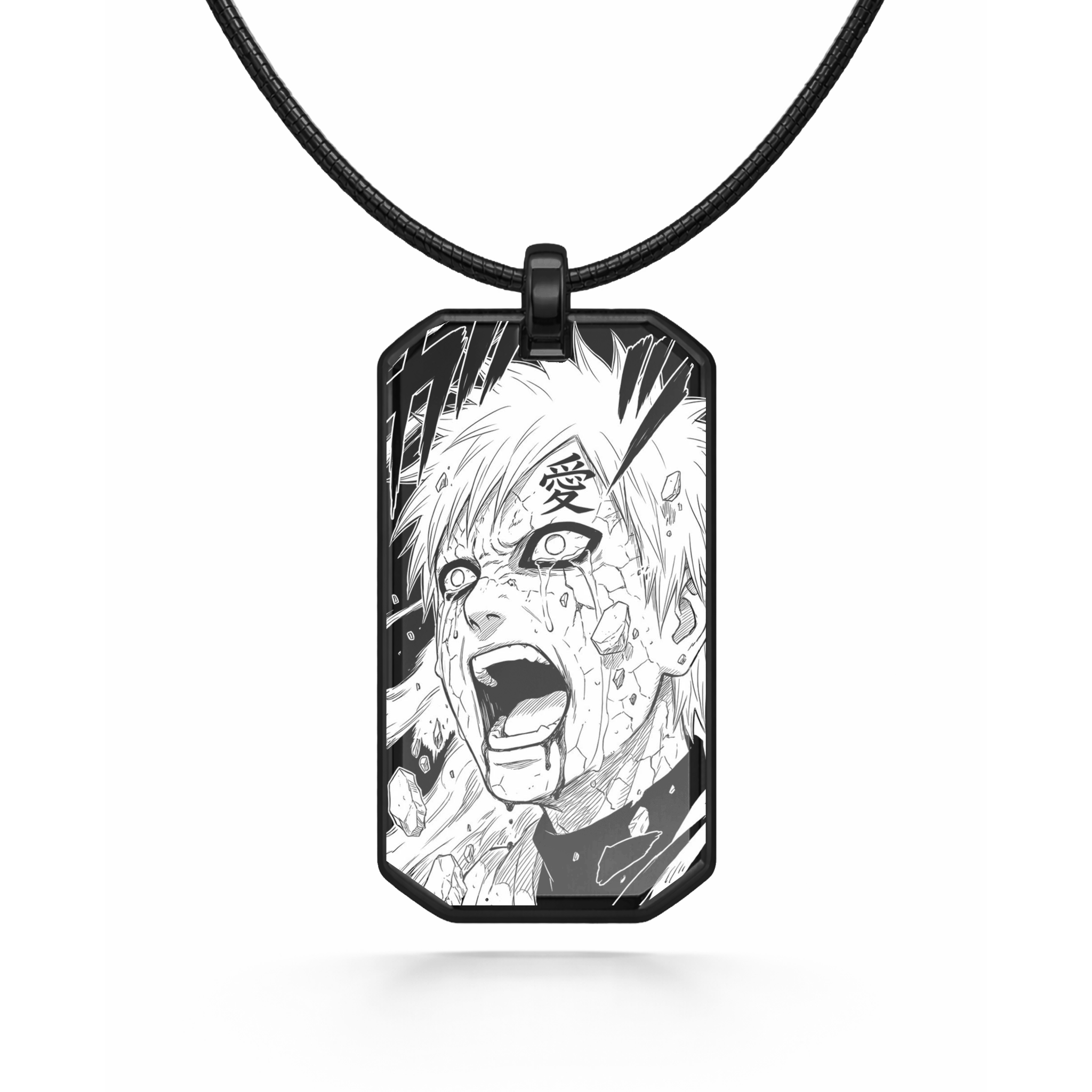 Collier noir avec pendentif Gaara