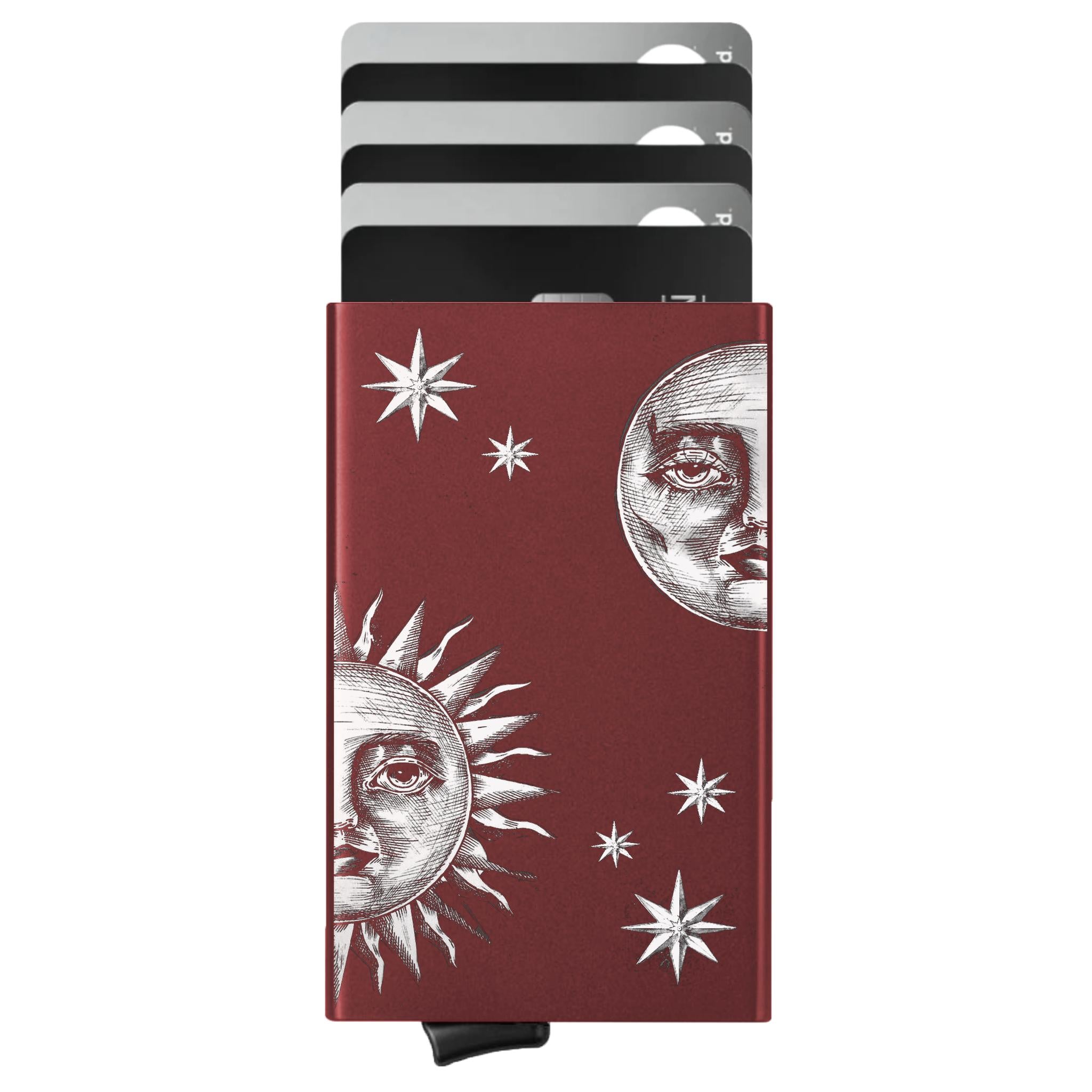 Porte-cartes personnalisé Soleil et Lune