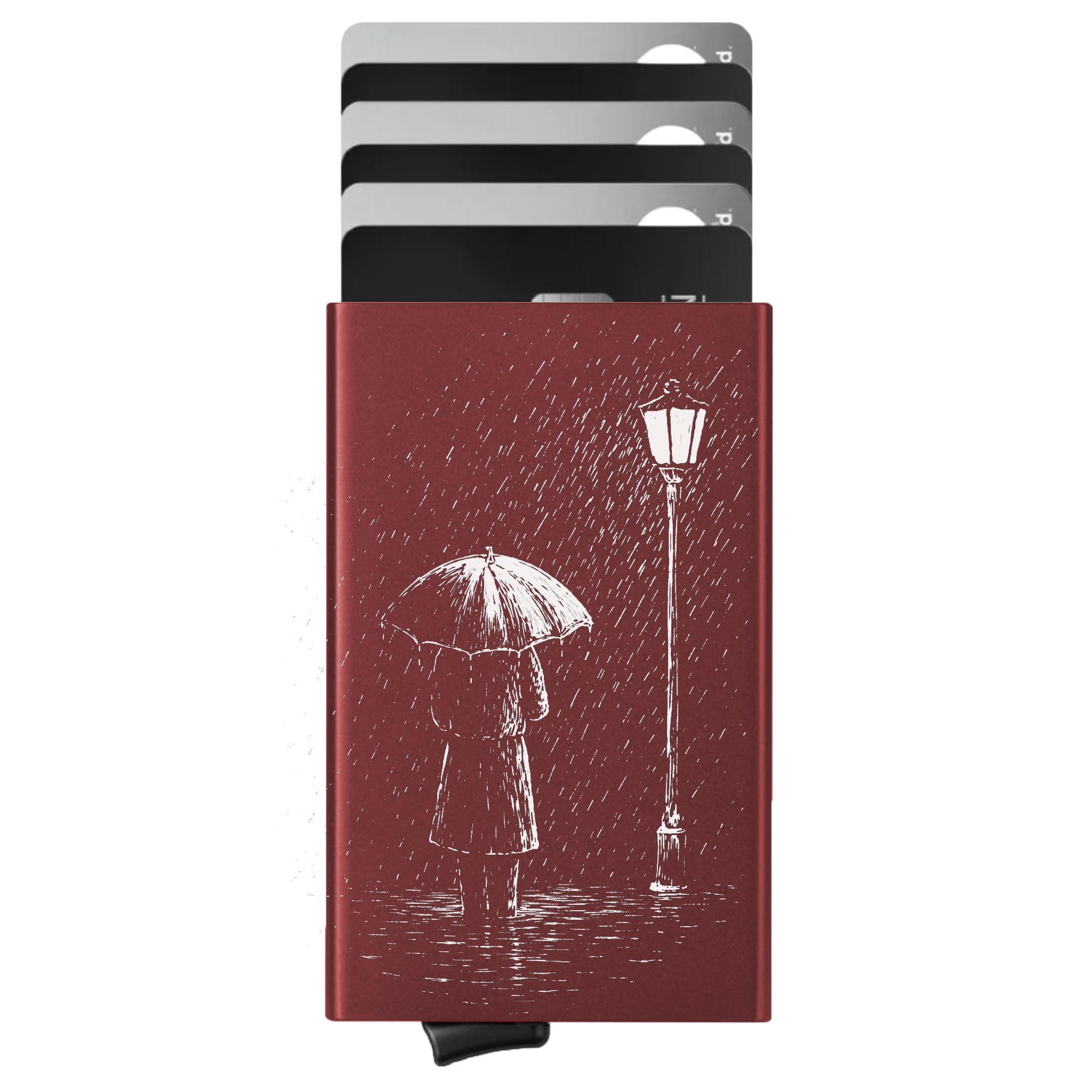 Porte-cartes personnalisé Sous la pluie