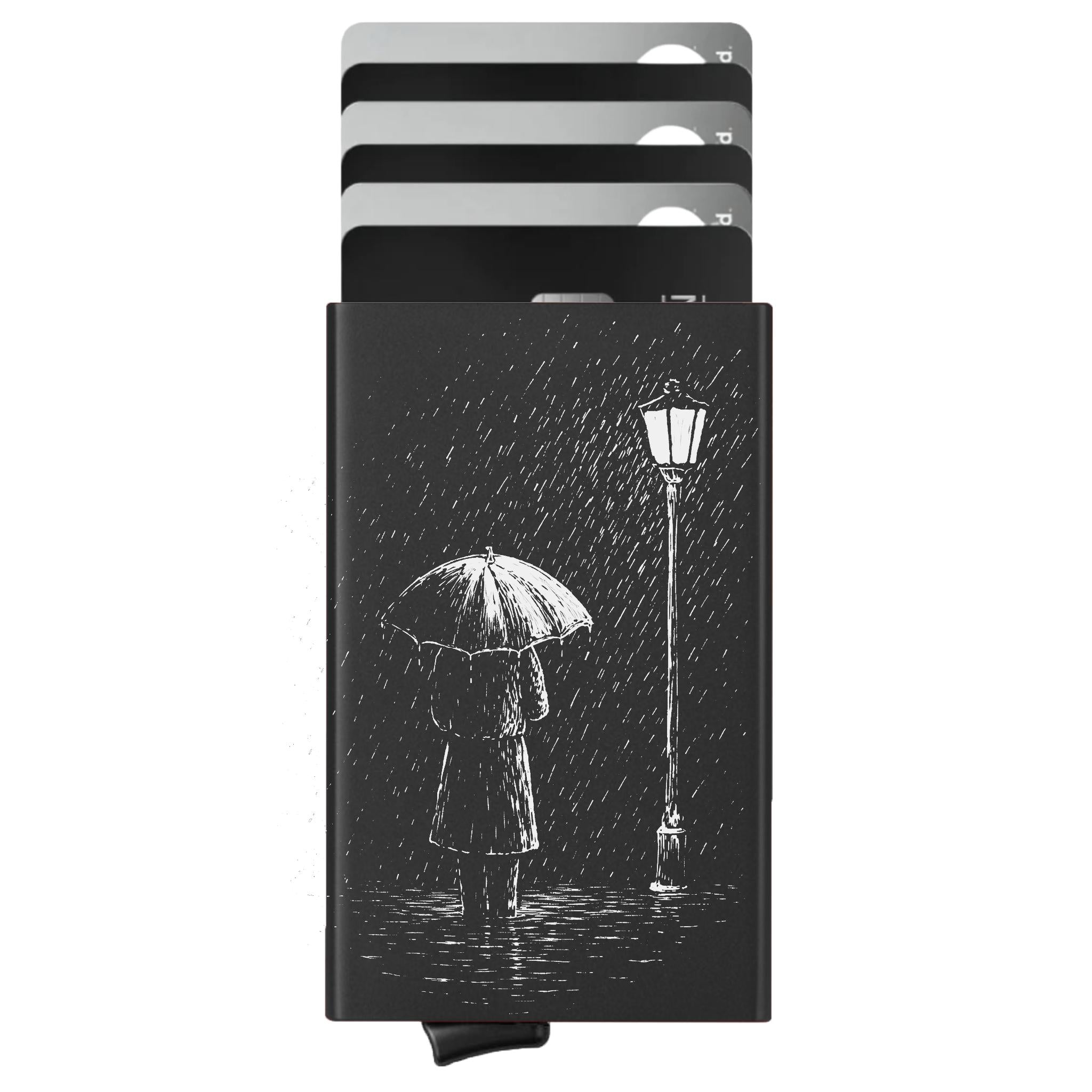 Porte-cartes personnalisé Sous la pluie