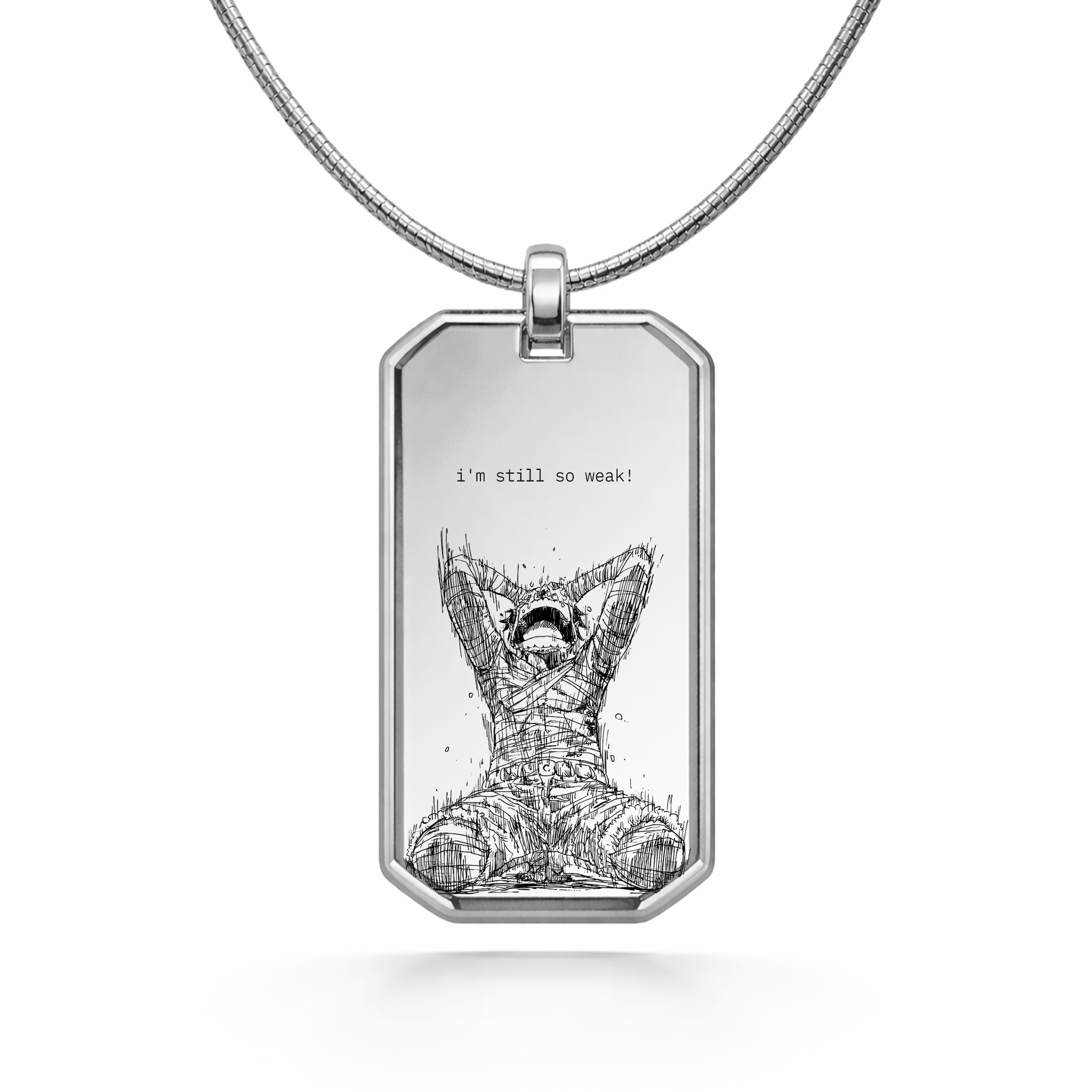 Collier avec pendentif Luffy I'm so Weak
