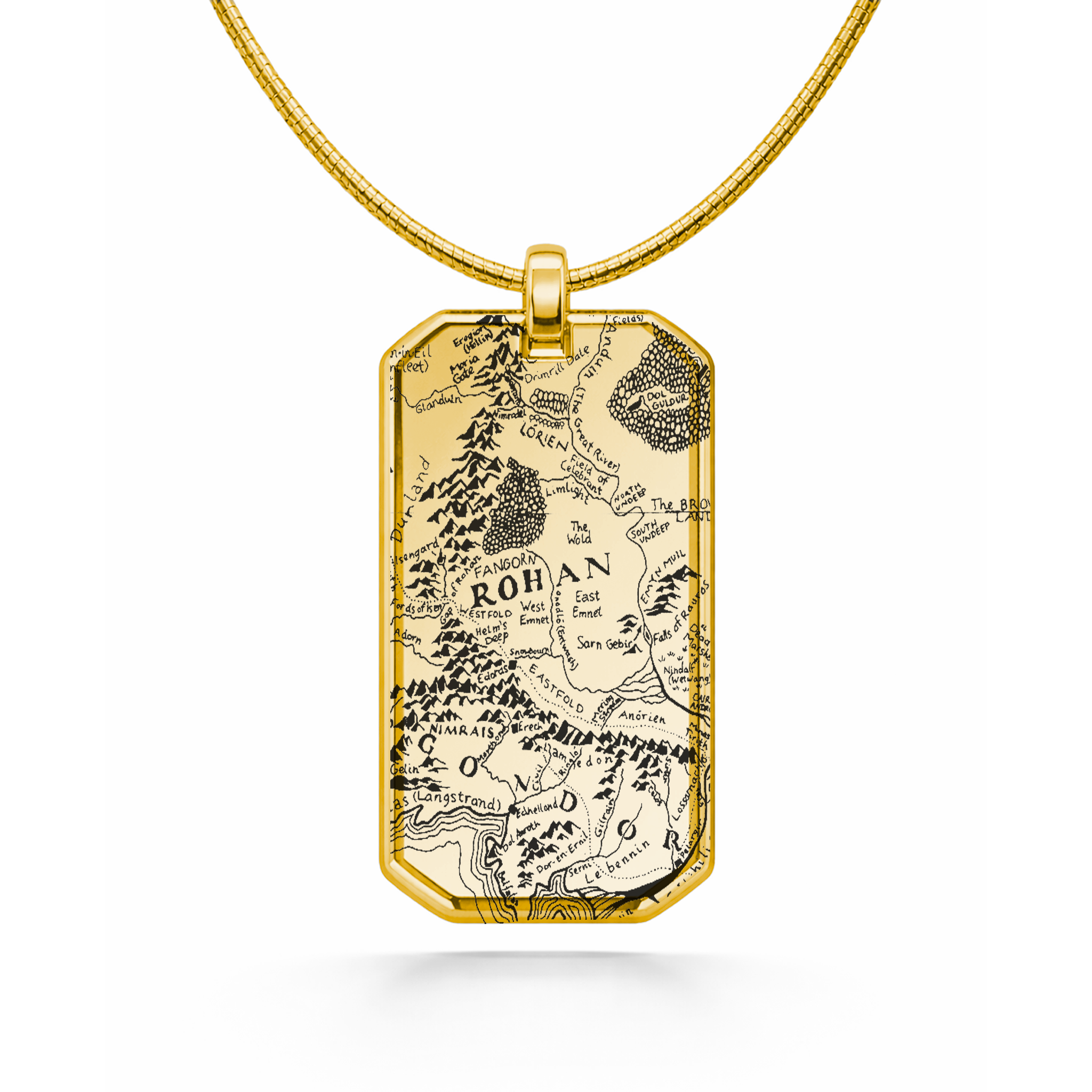 Collier avec pendentif La Terre du Milieu
