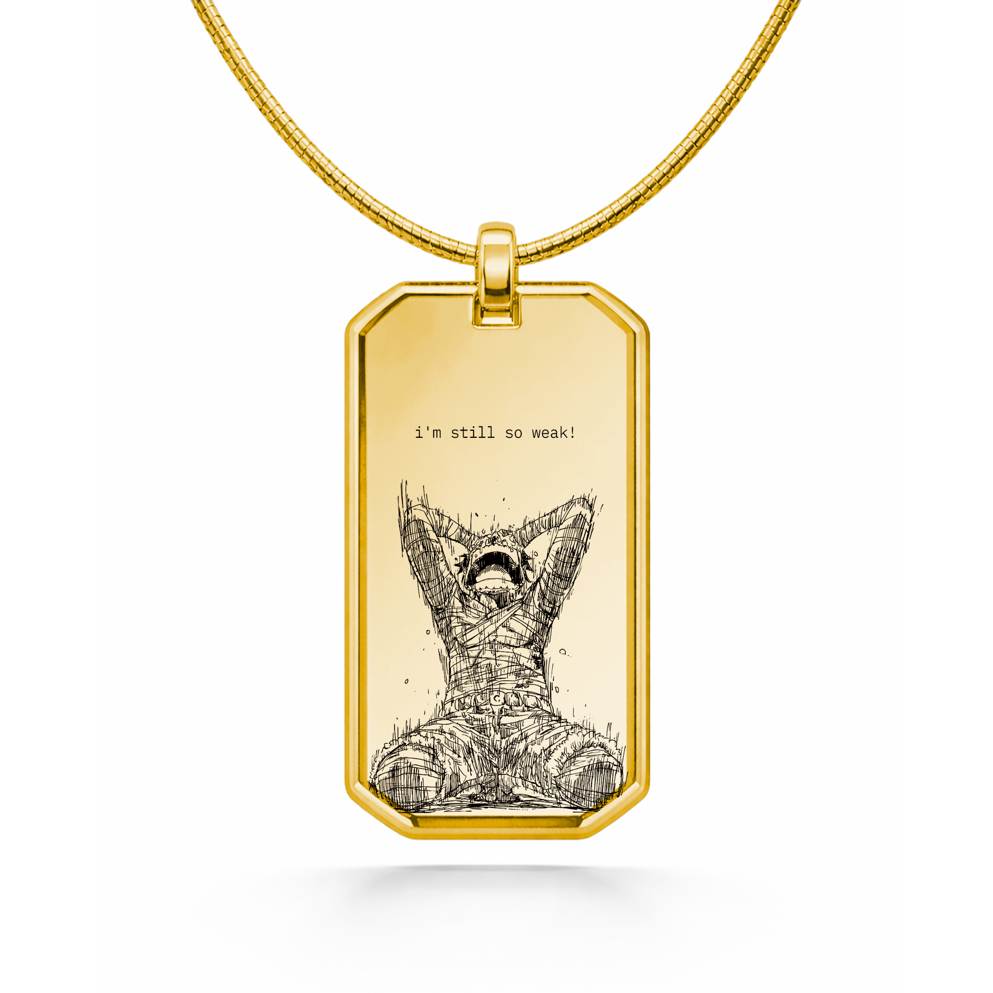 Collier avec pendentif Luffy I'm so Weak